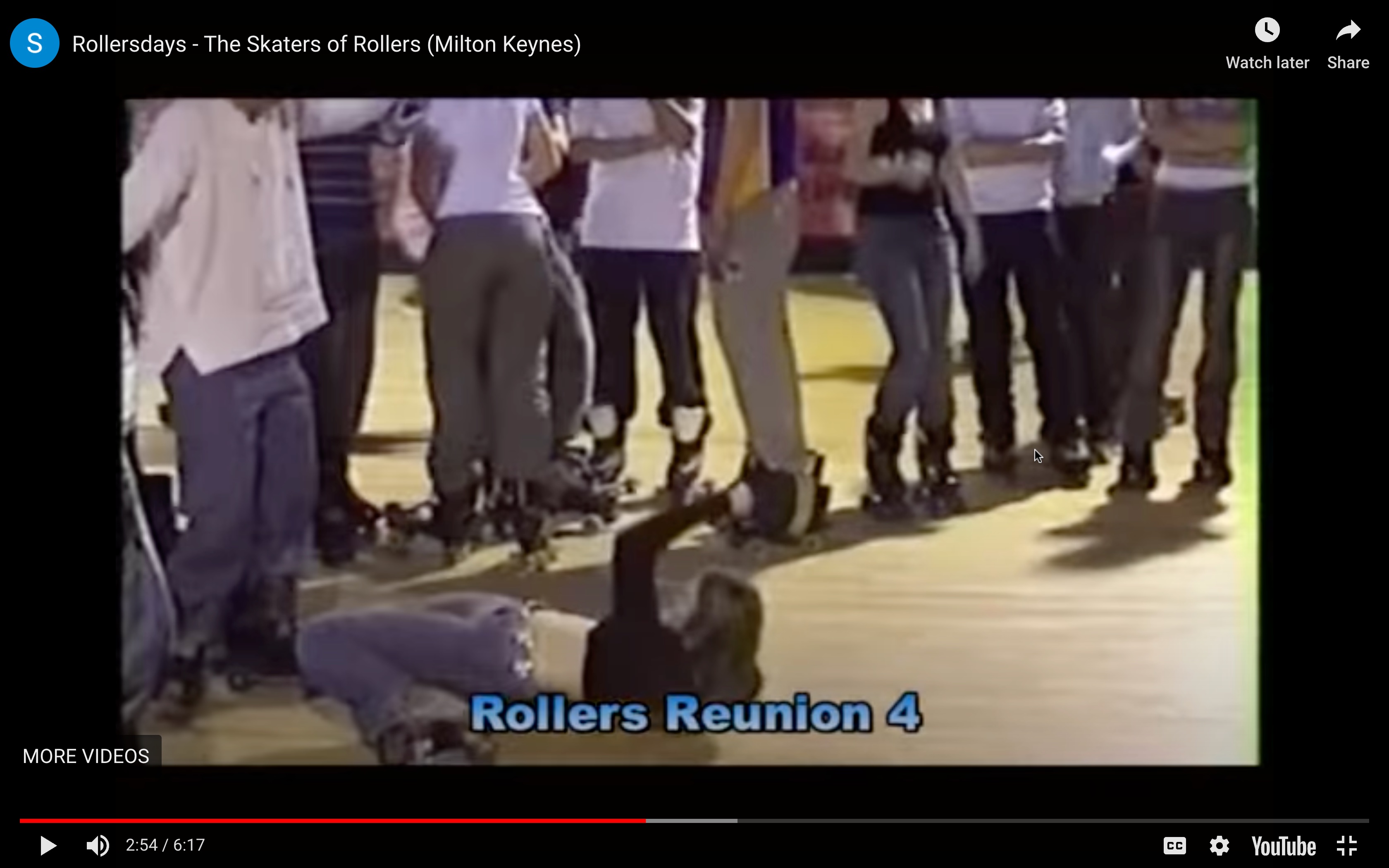 screen cap of a 90sjam skate group on youtube