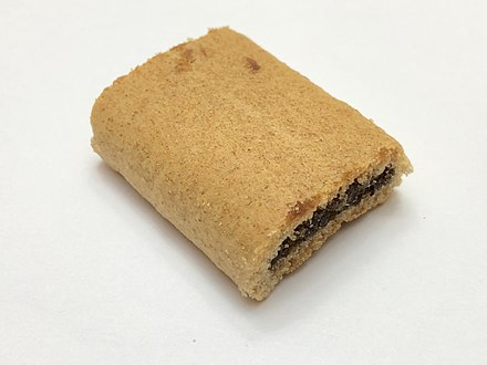 stock image of a fig newton cookie
